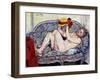 Nude Reaching on a Sofa; Nu Allonge Sur Un Canape, 1928-Suzanne Valadon-Framed Giclee Print