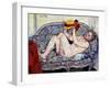 Nude Reaching on a Sofa; Nu Allonge Sur Un Canape, 1928-Suzanne Valadon-Framed Giclee Print