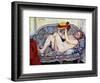 Nude Reaching on a Sofa; Nu Allonge Sur Un Canape, 1928-Suzanne Valadon-Framed Giclee Print