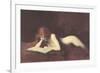 Nude Redhead Reading Book-null-Framed Art Print