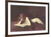 Nude Redhead Reading Book-null-Framed Art Print