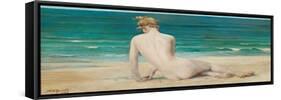 Nude Seated on the Shore, 1888-John Reinhard Weguelin-Framed Stretched Canvas