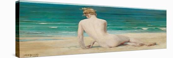 Nude Seated on the Shore, 1888-John Reinhard Weguelin-Stretched Canvas