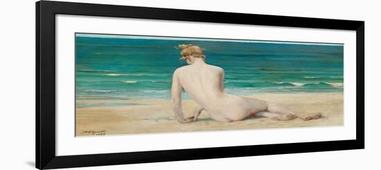 Nude Seated on the Shore, 1888-John Reinhard Weguelin-Framed Giclee Print