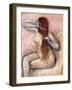 Nude Seated Woman Arranging Her Hair; Femme Nu Assise, Se Coiffant, C.1887-1890-Edgar Degas-Framed Giclee Print