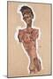 Nude Self-Portrait, 1910-Egon Schiele-Mounted Giclee Print