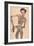 Nude self portrait, grimacing, 1910-Egon Schiele-Framed Giclee Print