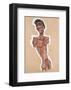 Nude Self-Portrait-Egon Schiele-Framed Art Print