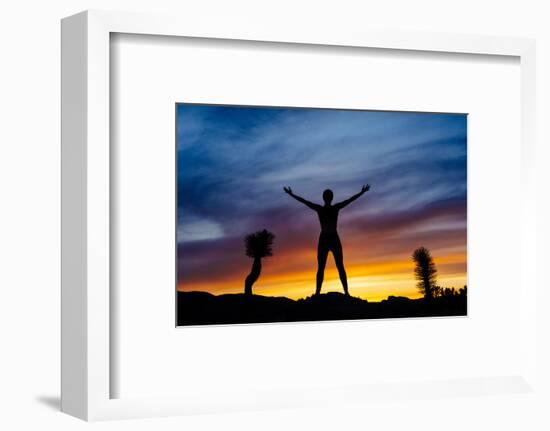 Nude silhouette, Joshua Tree, California, USA-Panoramic Images-Framed Photographic Print