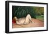 Nude Sleeping by the River Bank-Félix Vallotton-Framed Giclee Print