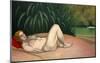 Nude Sleeping by the River Bank-Félix Vallotton-Mounted Giclee Print