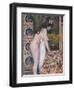 Nude Smelling the Flowers, Nu Sens Les Fleurs-Georges Lemmen-Framed Giclee Print