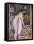 Nude Smelling the Flowers, Nu Sens Les Fleurs-Georges Lemmen-Framed Stretched Canvas