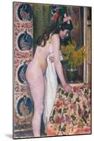 Nude Smelling the Flowers (Nu Sens Les Fleurs)-Georges Lemmen-Mounted Giclee Print