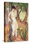 Nude Standing Against a Tree-Otto Muller-Stretched Canvas