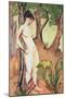 Nude Standing Against a Tree-Otto Muller-Mounted Giclee Print