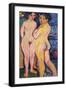 Nude Standing-Ernst Ludwig Kirchner-Framed Giclee Print