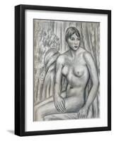 Nude Study, 20th Century (1932)-Mark Gertler-Framed Giclee Print