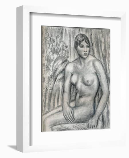 Nude Study, 20th Century (1932)-Mark Gertler-Framed Giclee Print