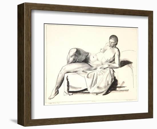 Nude Study, Classic on a Couch, 1923-24-George Wesley Bellows-Framed Giclee Print
