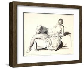 Nude Study, Classic on a Couch, 1923-24-George Wesley Bellows-Framed Giclee Print