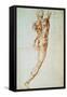 Nude, Study for the Battle of Cascina-Michelangelo Buonarroti-Framed Stretched Canvas