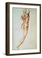 Nude, Study for the Battle of Cascina-Michelangelo Buonarroti-Framed Giclee Print