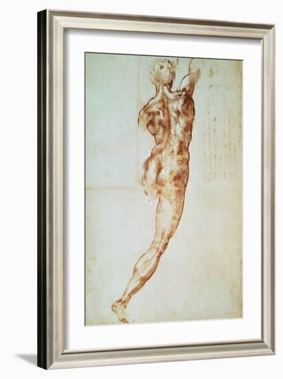 Nude, Study for the Battle of Cascina-Michelangelo Buonarroti-Framed Giclee Print