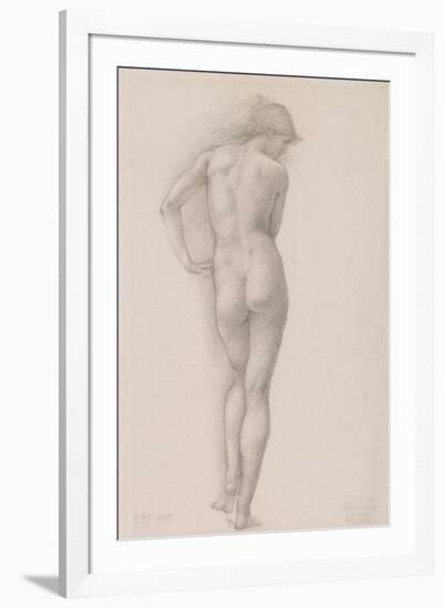 Nude study of Andromeda-Edward Burne-Jones-Framed Art Print