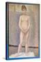 Nude Study Standing-Georges Seurat-Stretched Canvas