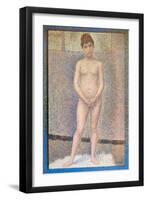 Nude Study Standing-Georges Seurat-Framed Art Print