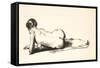 Nude Study, Woman Lying Prone, 1923-24-George Wesley Bellows-Framed Stretched Canvas