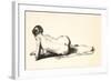 Nude Study, Woman Lying Prone, 1923-24-George Wesley Bellows-Framed Giclee Print