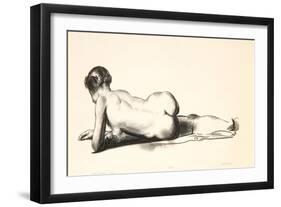 Nude Study, Woman Lying Prone, 1923-24-George Wesley Bellows-Framed Giclee Print