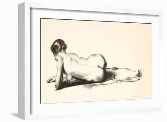 Nude Study, Woman Lying Prone, 1923-24-George Wesley Bellows-Framed Giclee Print