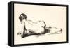 Nude Study, Woman Lying Prone, 1923-24-George Wesley Bellows-Framed Stretched Canvas