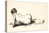 Nude Study, Woman Lying Prone, 1923-24-George Wesley Bellows-Stretched Canvas