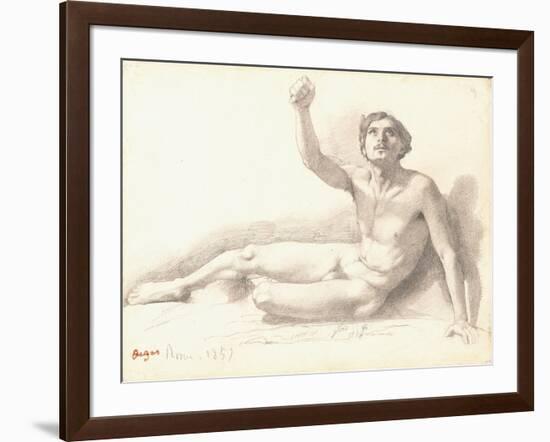 Nude Study-Edgar Degas-Framed Giclee Print