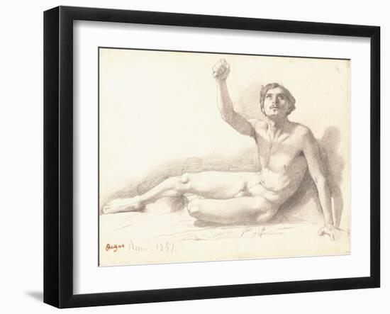 Nude Study-Edgar Degas-Framed Giclee Print