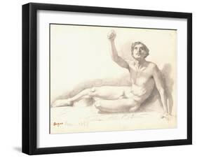 Nude Study-Edgar Degas-Framed Giclee Print