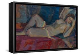 Nude. the Zone of Venus, 1919-Nikolai Pavlovich Ulyanov-Framed Stretched Canvas