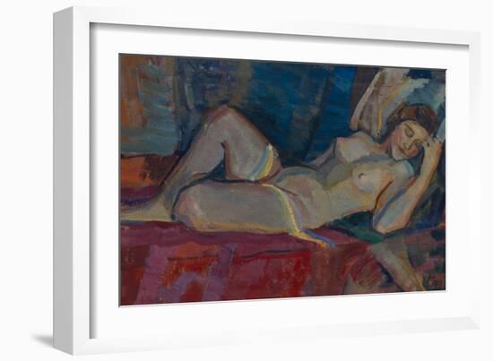 Nude. the Zone of Venus, 1919-Nikolai Pavlovich Ulyanov-Framed Giclee Print