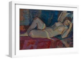 Nude. the Zone of Venus, 1919-Nikolai Pavlovich Ulyanov-Framed Giclee Print