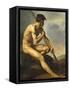 Nude Warrior with a Spear, C.1816-Théodore Géricault-Framed Stretched Canvas