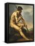 Nude Warrior with a Spear, C.1816-Théodore Géricault-Framed Stretched Canvas