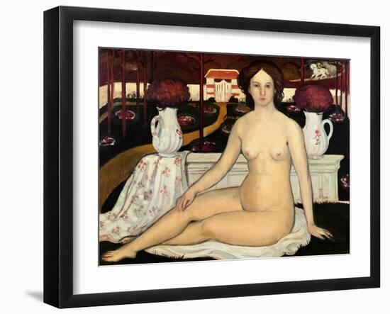 Nude with a Bouquet of Violets, 1894-Maurice Denis-Framed Giclee Print