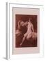 Nude with a Lion-Emile Tabary-Framed Art Print