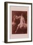 Nude with a Lion-Emile Tabary-Framed Art Print