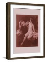 Nude with a Lion-Emile Tabary-Framed Art Print