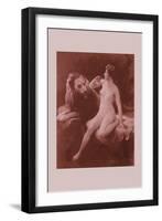 Nude with a Lion-Emile Tabary-Framed Art Print